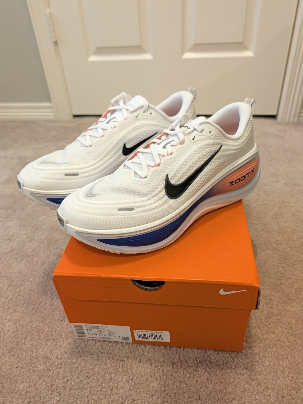 Nike Men’s Vomero Plus White Atomic Running Shoes